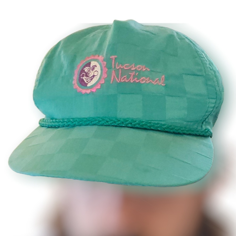 VTG‎ Imperial Headwear Tucson National Rope Hat Snapback Green USA Golf Mesh 80s